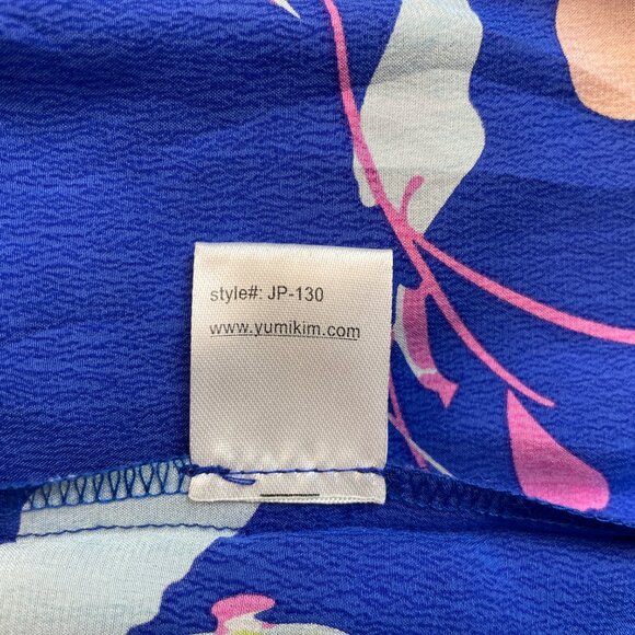 NWT Yumi Kim Floral Halter Wide Leg Jumpsuit in Royal Blue, Size - Picture 4 of 9